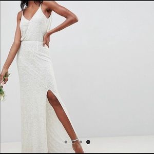 ASOS EDITION floral embellished lace wedding dress